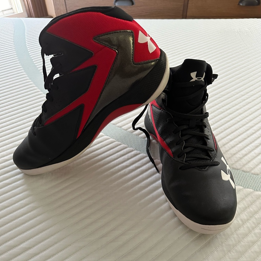 Under Armour basketball shoes.